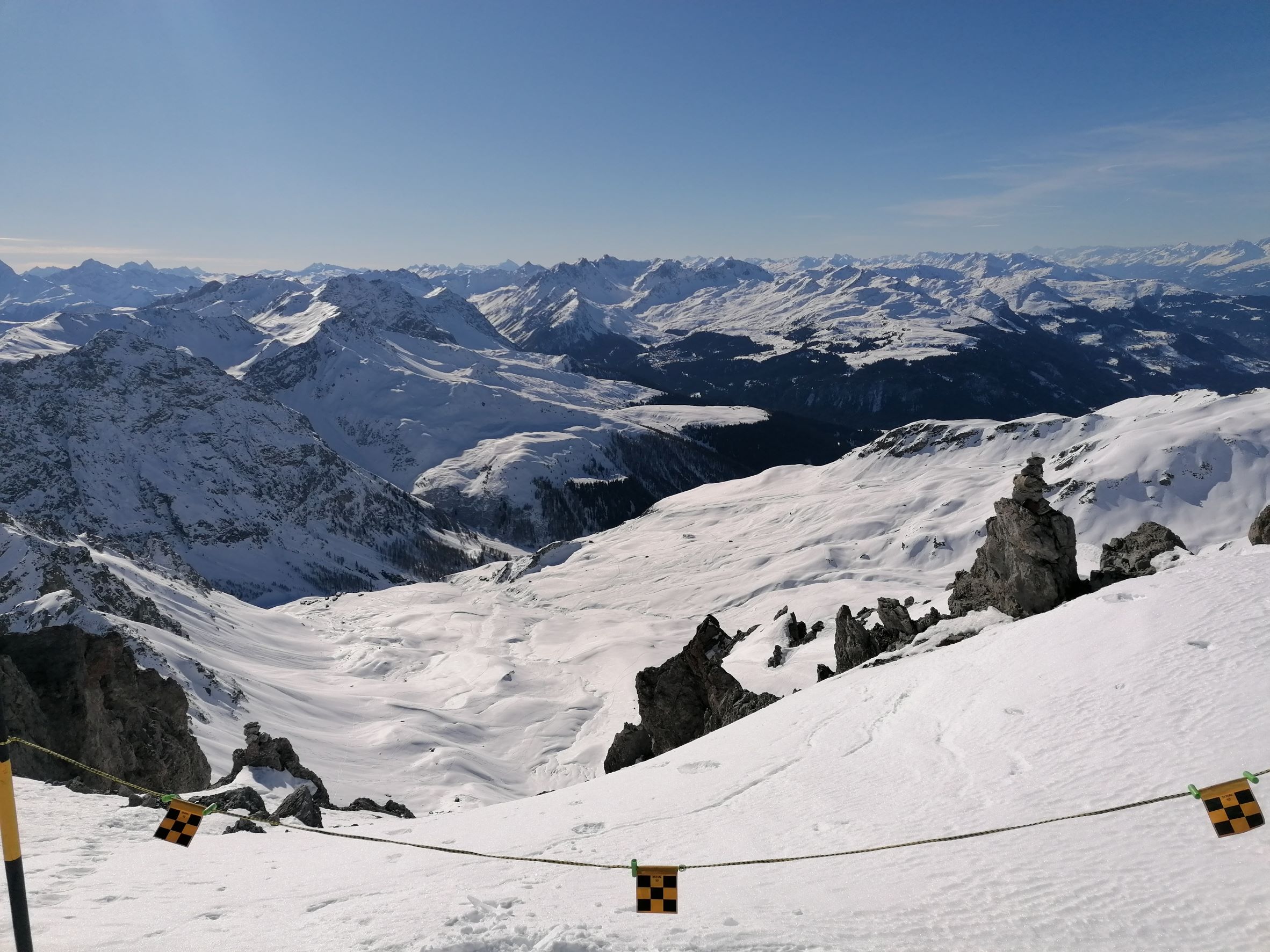 Aussicht von der Weissfluh nach Südwesten