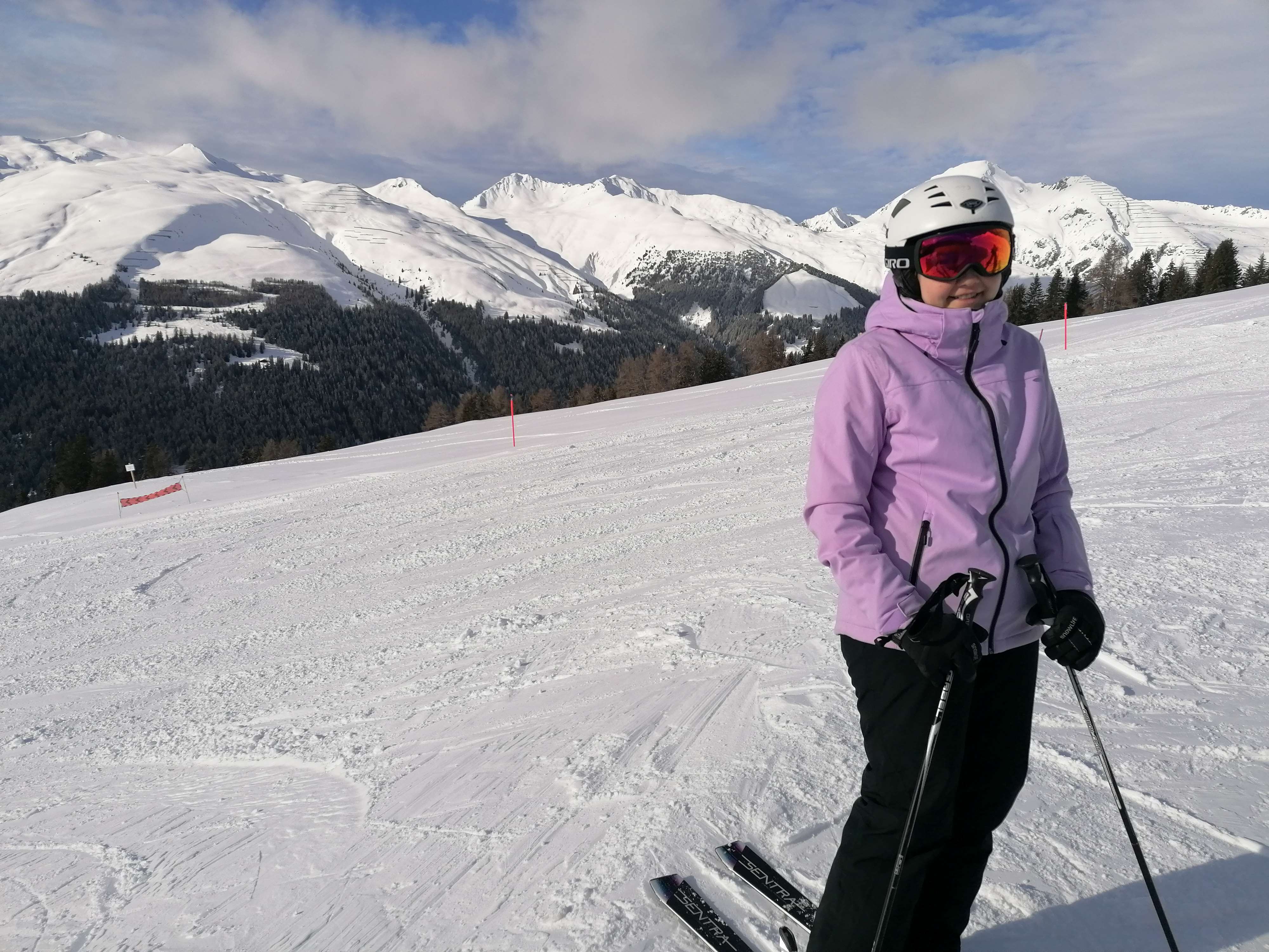 Thesi am Jakobshorn mit Blich in Richtung Davos